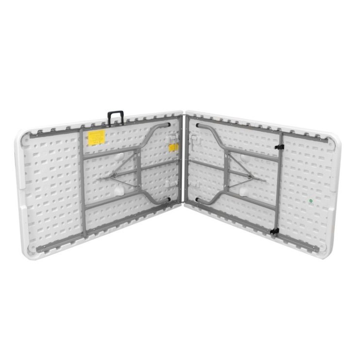 MESA PLEGABLE RECTANGULAR 2.44 X 76 PLASTICO BLANCO
