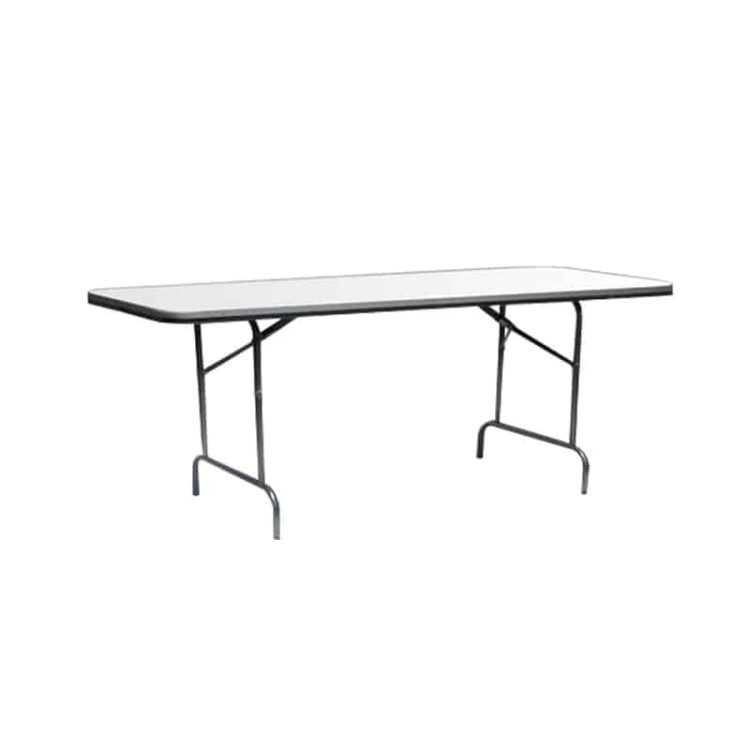 Mesa plegable rectangular de fibra de vidrio de 76 x 244 cm