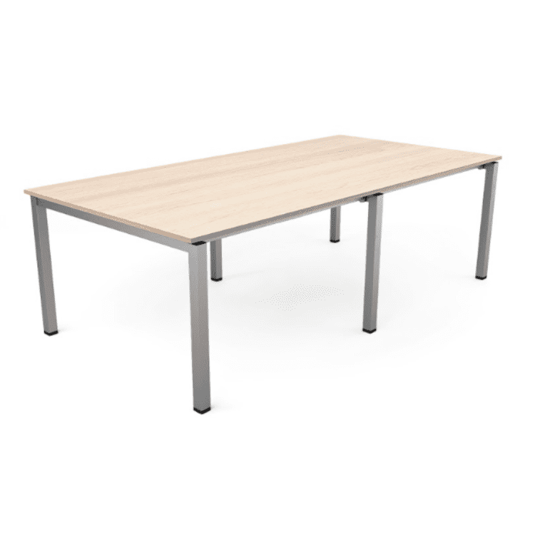 Estación de trabajo de 240 x 120 cms silver